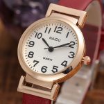 Top Plaza Womens Ladies Classic Simple Leather Analog Wrist Watch Rose Gold Case Arabic Numerals Casual Dress Quartz Watches,Small Dial - Image 5